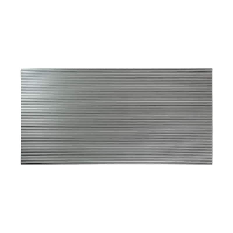 FASÄDE Rib 4-foot x 8-foot PVC Wall Panel in Argent Silver