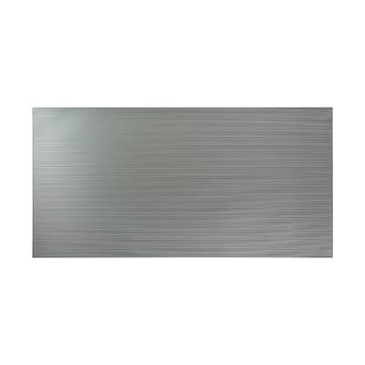 FASÄDE Rib 4-foot x 8-foot PVC Wall Panel in Argent Silver