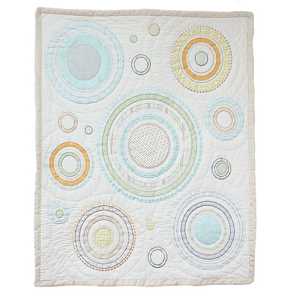 slide 2 of 3, Nurture Imagination Heavenly Spheres and Cosmic Dots Baby Quilt