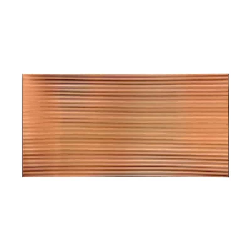 FASÄDE Rib 4-foot x 8-foot PVC Wall Panel in Polished Copper