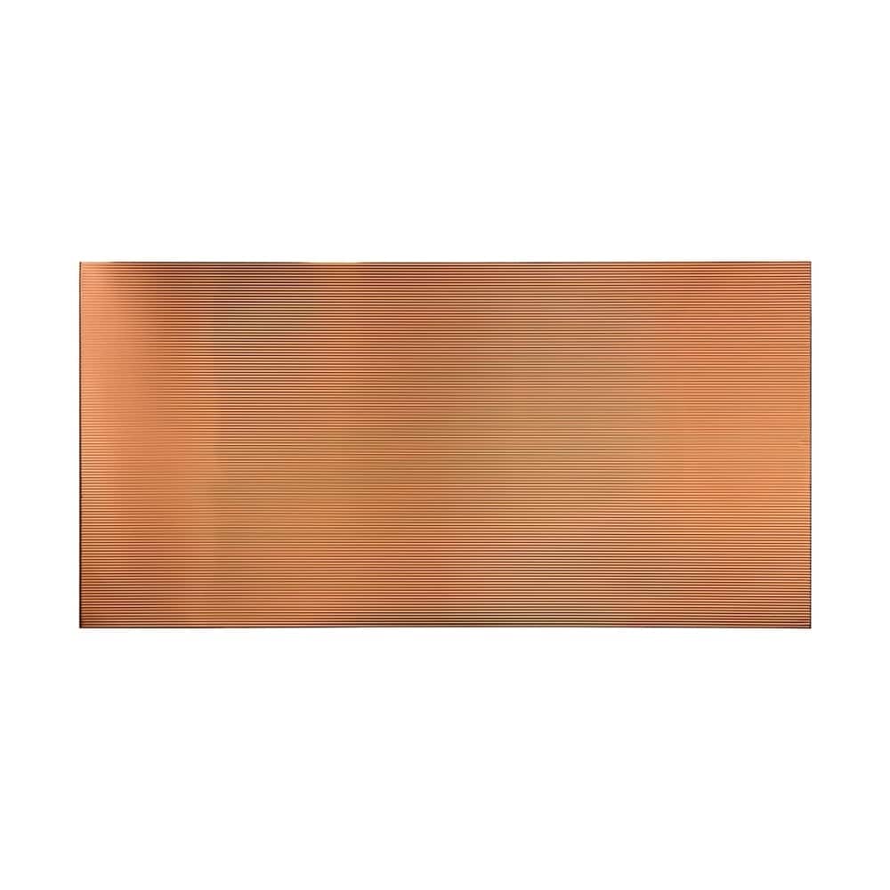 FASÄDE Rib 4-foot x 8-foot PVC Wall Panel in Polished Copper