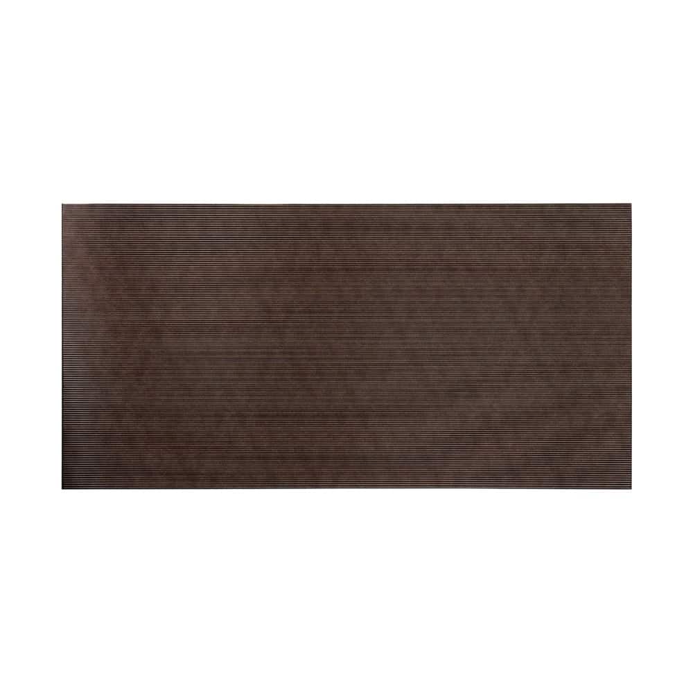 FASÄDE Rib 4-foot x 8-foot PVC Wall Panel in Smoked Pewter
