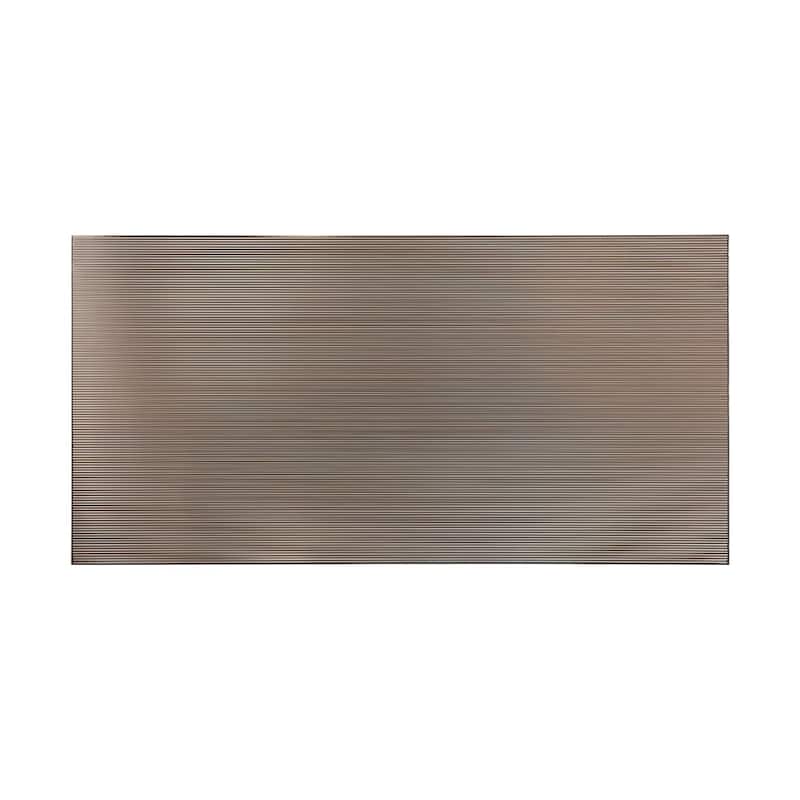 Fasade Rib Brushed Nickel Wall Panel (4' x 8')