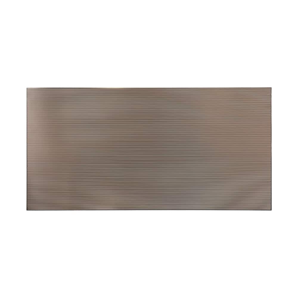 Fasade Rib Brushed Nickel Wall Panel (4' x 8')