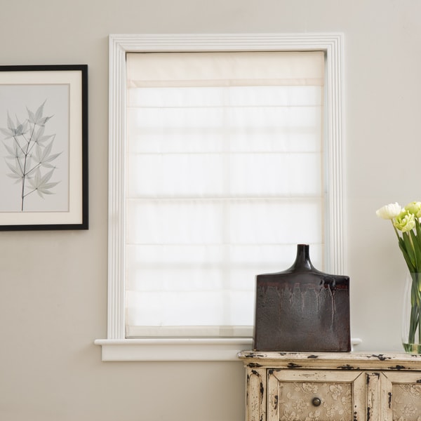 Arlo Blinds Ivory Cordless Fabric Roman Light Filtering Shade
