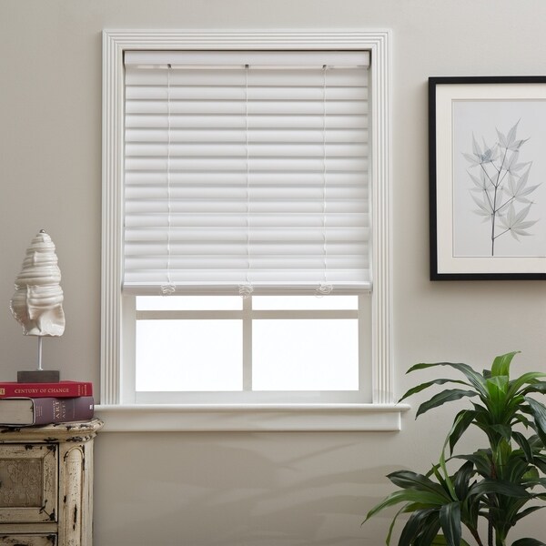 Horizontal Blinds Home 19 W X 60 H Calyx Interiors Snow White Cordless ...