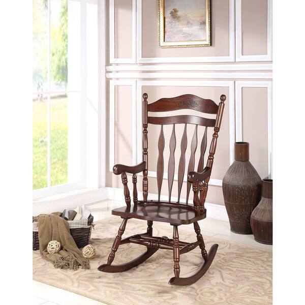 Shop Albany Dark Walnut Rocking Chair On Sale Overstock 10532669