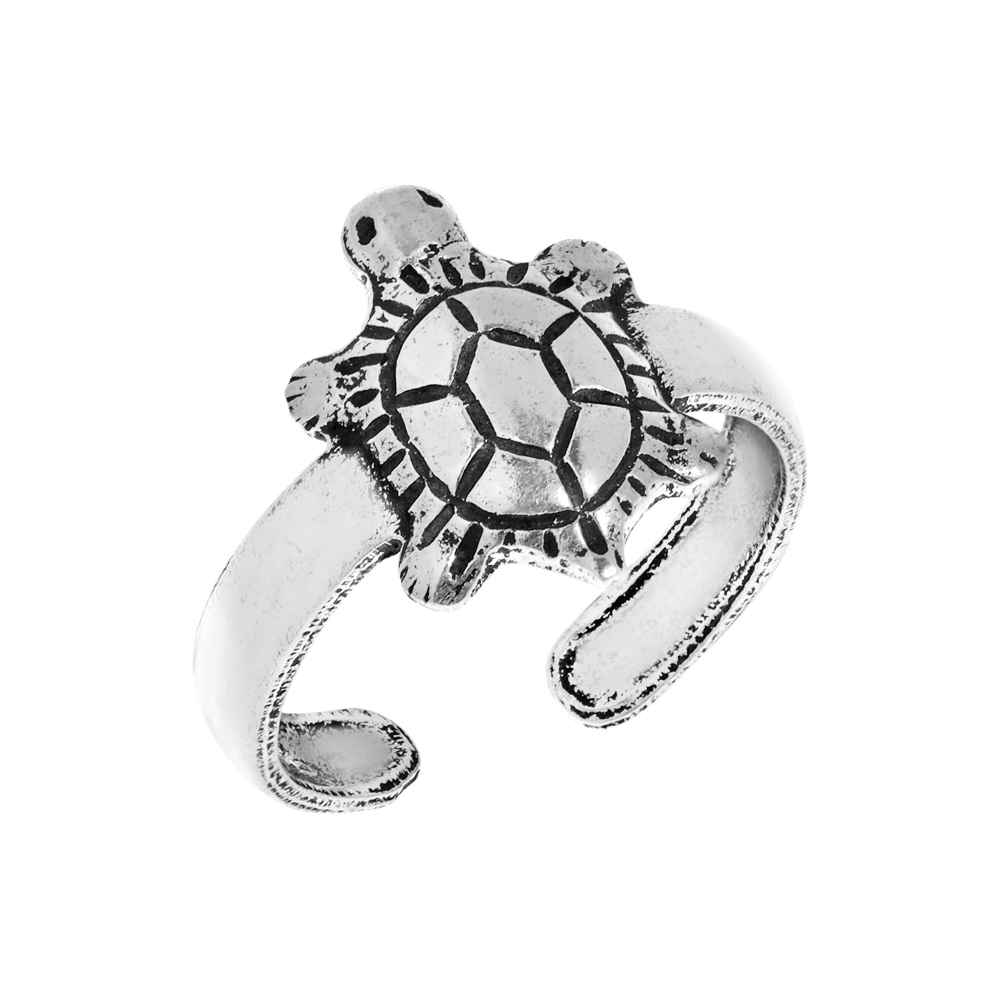 Adorable Turtle Toe Ring Sterling Silver 925 Sea World Jewelry Gift 