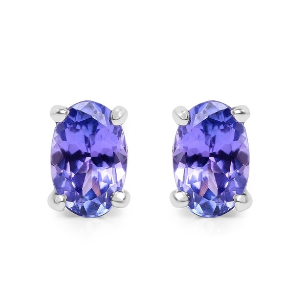 Olivia Leone Sterling Silver 7 8ct Oval Tanzanite Earrings On Olivia Leone Sterling Silver 7 8ct Oval Tanzanite Earrings