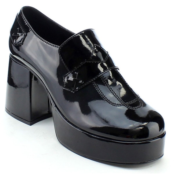 3.5 inch black block heels