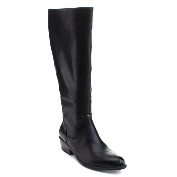 pointed toe side zip chunky boots