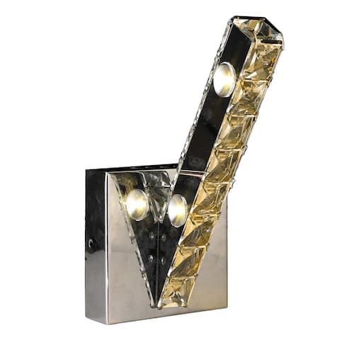 Cosmos LED Collection 6-light LED Chrome Finish and Clear Crystal Small Wall Sconce