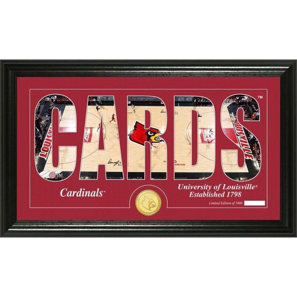University of Louisville Basketball "Silhouette" Bronze Coin Panoramic Photo Mint