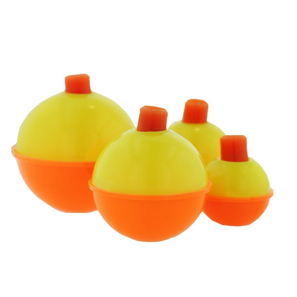 Eagle Claw Snap-On Round Floats Orange/ Yellow Assorted Sizes(Per 12)