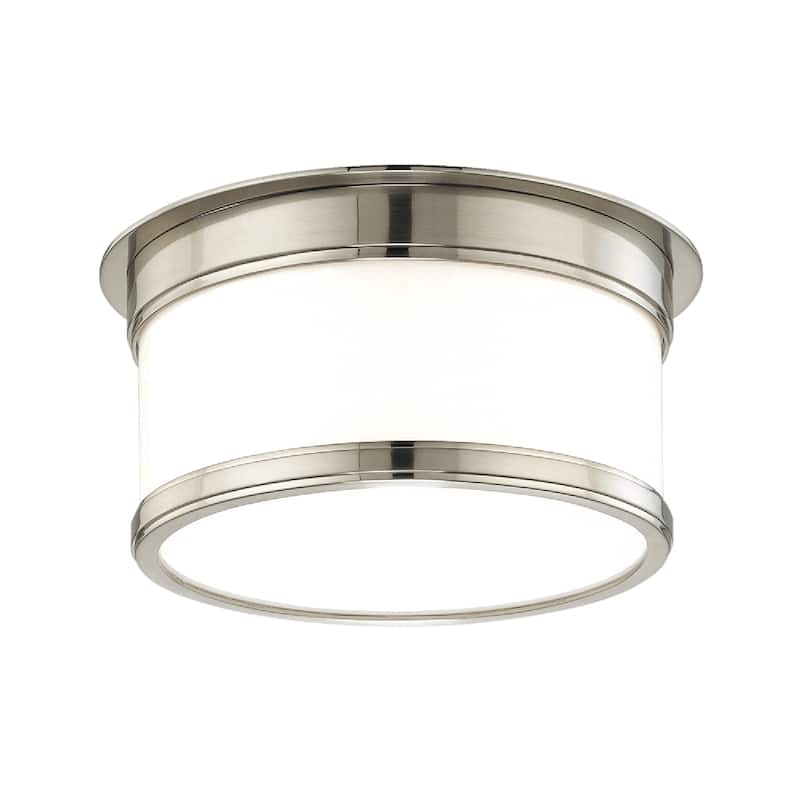 Hudson Valley Geneva Satin Nickel Flush Mount