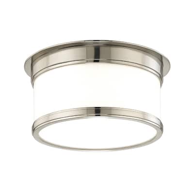 Hudson Valley Geneva Satin Nickel Flush Mount