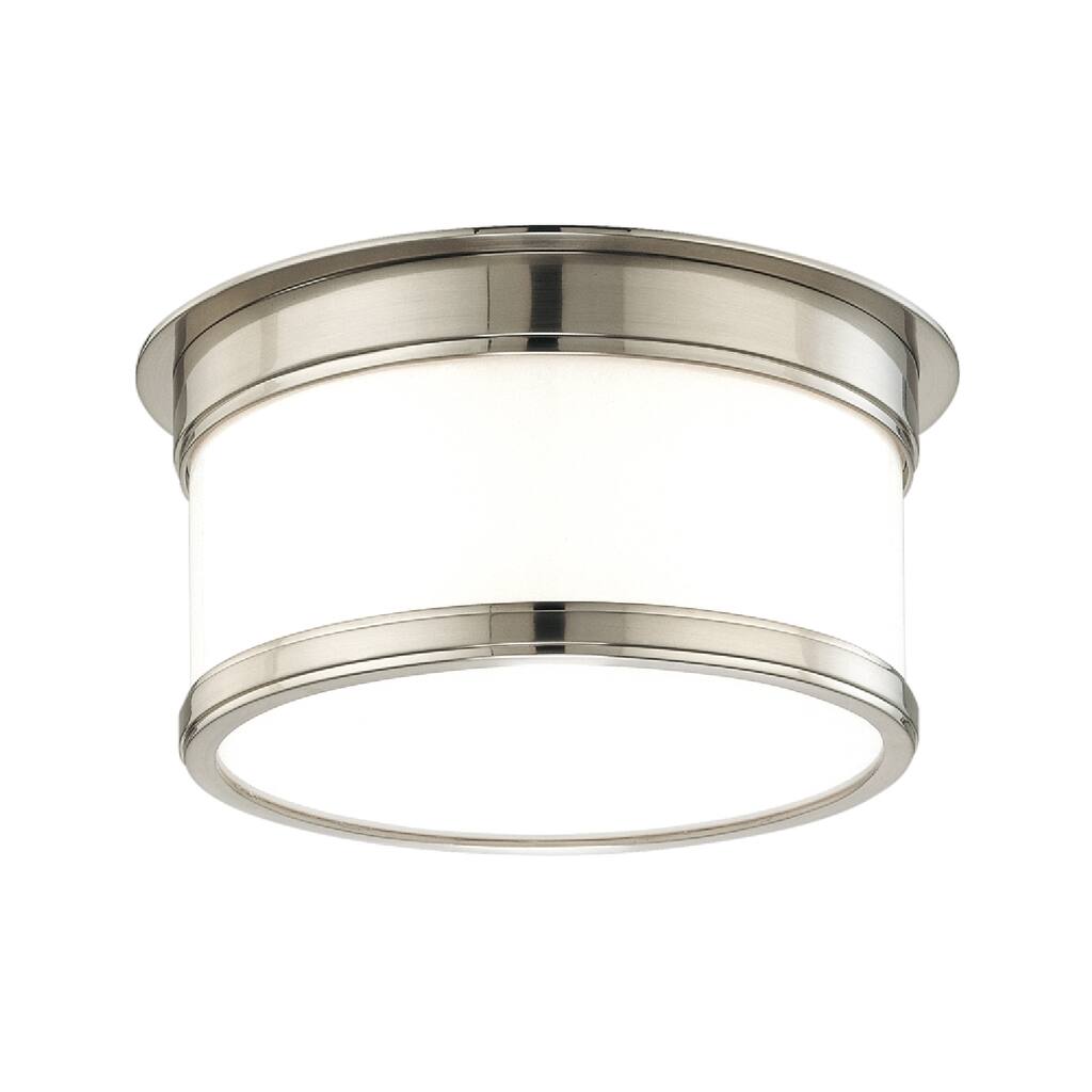 Hudson Valley Geneva Satin Nickel Flush Mount