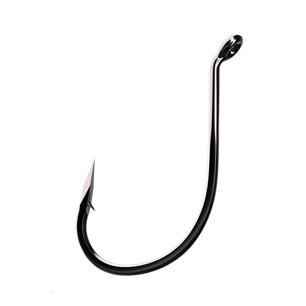 Eagle Claw Trokar Drop Shot Hook Platinum Black Size 1 (Per 7)