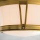 preview thumbnail 3 of 7, Hudson Valley Newport Flush 2-light Aged Brass Small Flush Mount
