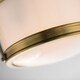 preview thumbnail 5 of 7, Hudson Valley Newport Flush 2-light Aged Brass Small Flush Mount