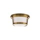 preview thumbnail 2 of 7, Hudson Valley Newport Flush 2-light Aged Brass Small Flush Mount