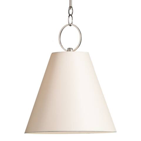 Hudson Valley Altamont Polished Nickel Large Pendant, Off-white