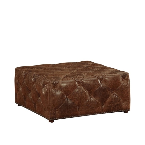 Lazzaro Leather Optimal Tufted Square Tail Ottoman Free Lazzaro Leather Optimal Tufted Square Tail Ottoman