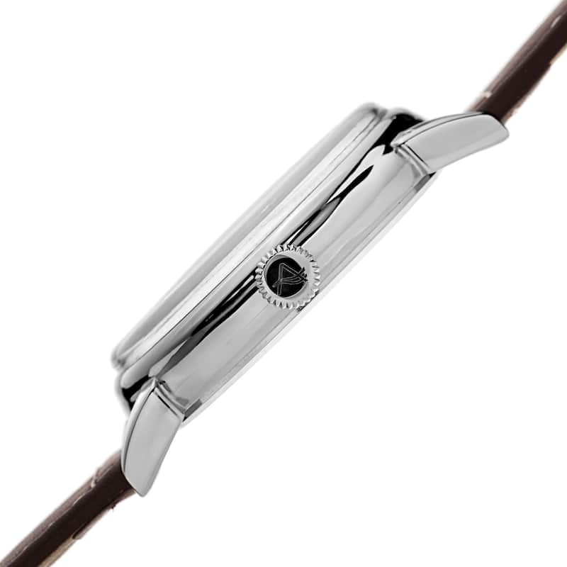 August Steiner Men's Swiss Quartz Multifunction Leather Silver-Tone Strap Watch - White