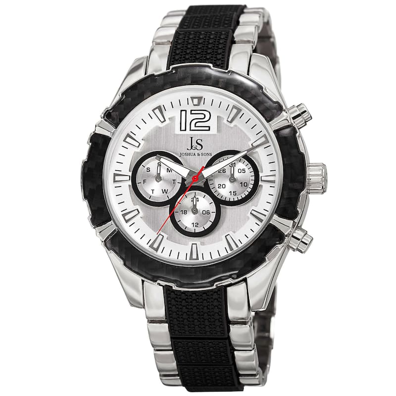 Joshua & Sons Men's Swiss Quartz Multifunction Bracelet Watch - Two-tone/Black - Male