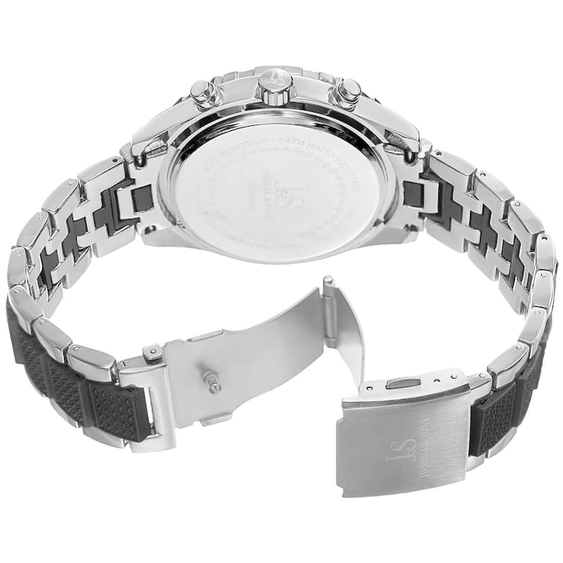 Joshua & Sons Men's Swiss Quartz Multifunction Dual-Time Two-Tone Bracelet Watch