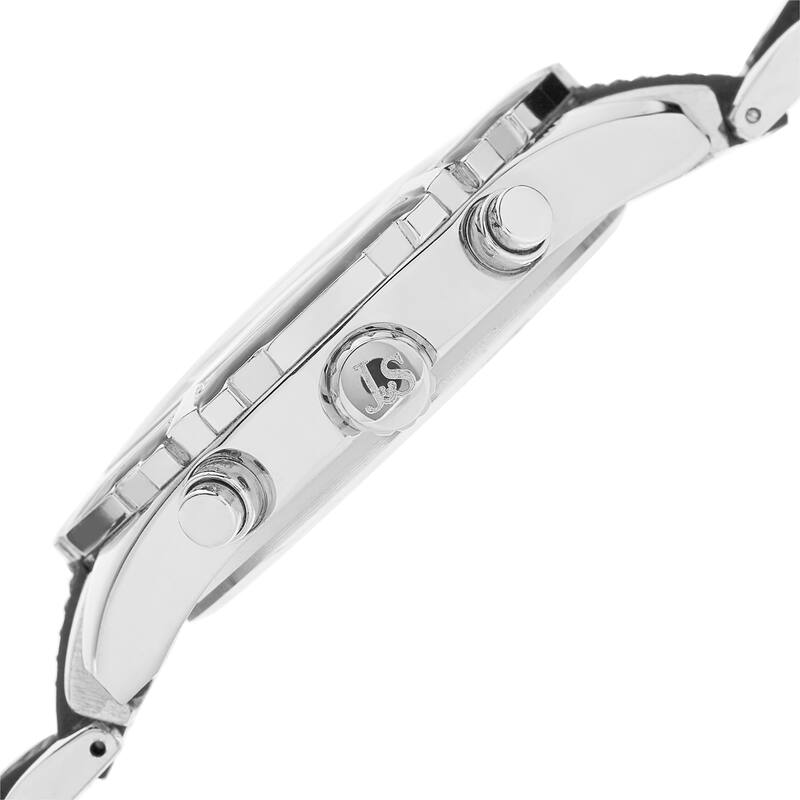 Joshua & Sons Men's Swiss Quartz Multifunction Dual-Time Two-Tone Bracelet Watch