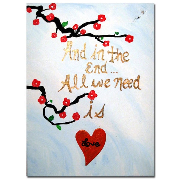 Amanda Rea All You Need is Love III 14x19 Canvas Wall Art   17616062