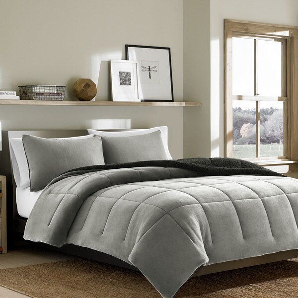 Eddie Bauer Premium Fleece Chrome Comforter Set