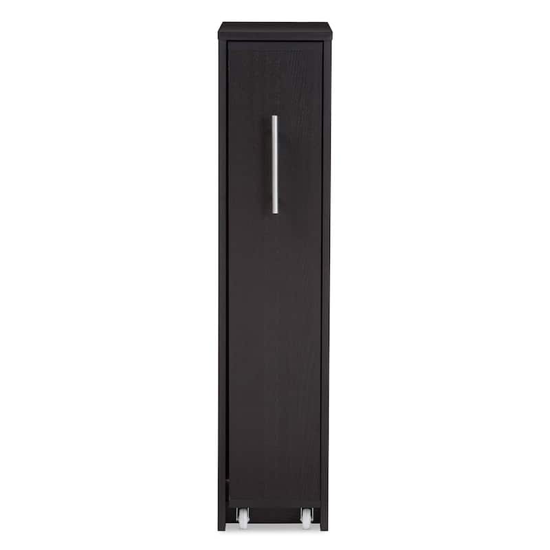 Modern Dark Brown Bookcase by Baxton Studio