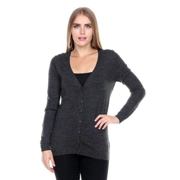 Shop Stanzino Women's V neck Button Down Sweater Long Sleeve Cardigan ...