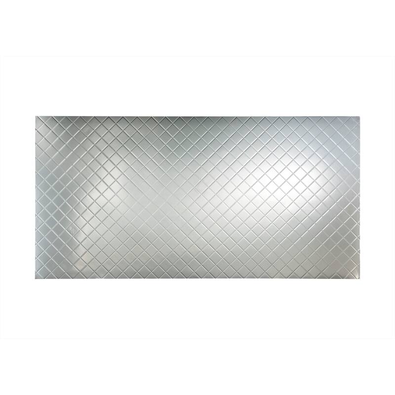 FASÄDE Quilted 4-foot x 8-foot PVC Wall Panel in Brushed Aluminum
