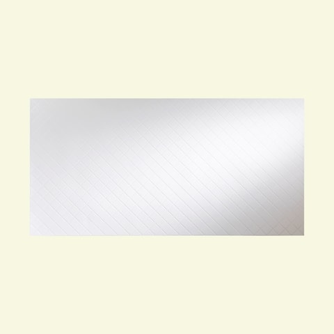 Fasade Quilted Gloss White Wall Panel (4' x 8')