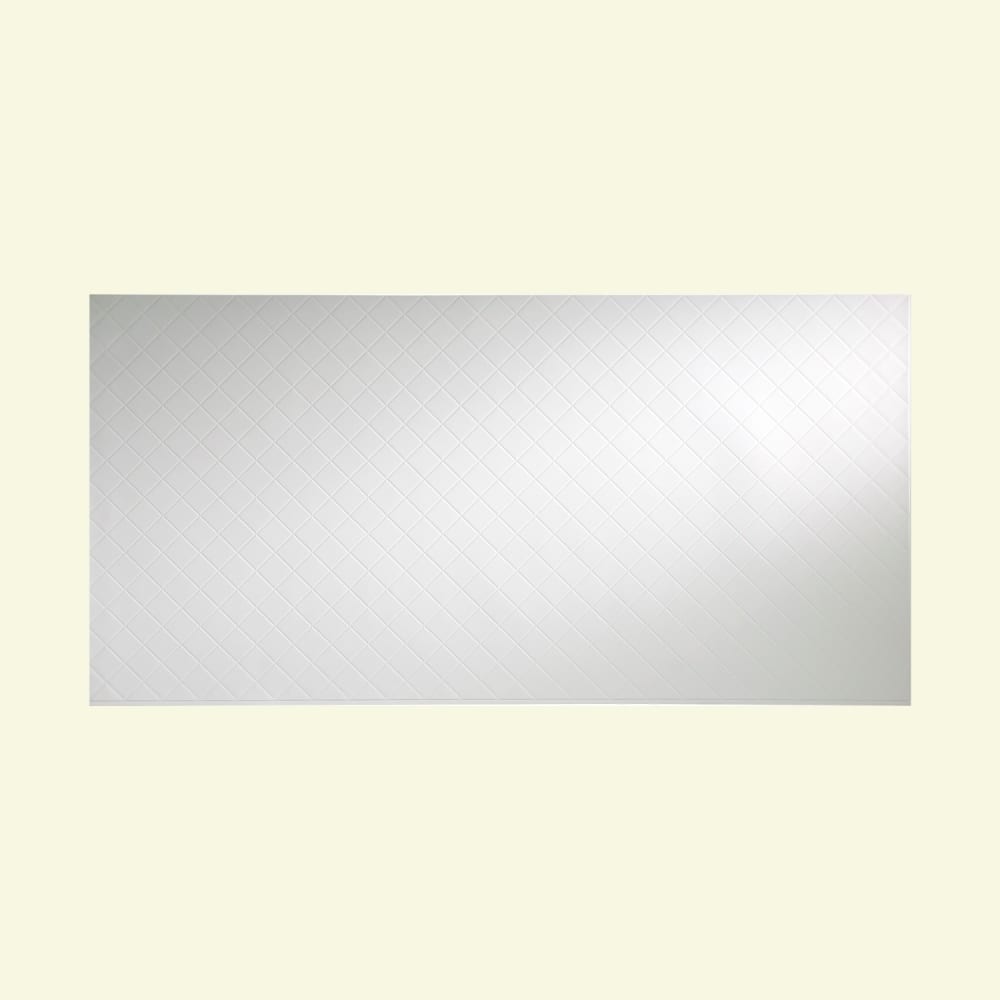 FASÄDE Quilted 4-foot x 8-foot PVC Wall Panel in Matte White