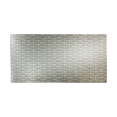 FASÄDE Quilted 4-foot x 8-foot PVC Wall Panel in Crosshatch Silver
