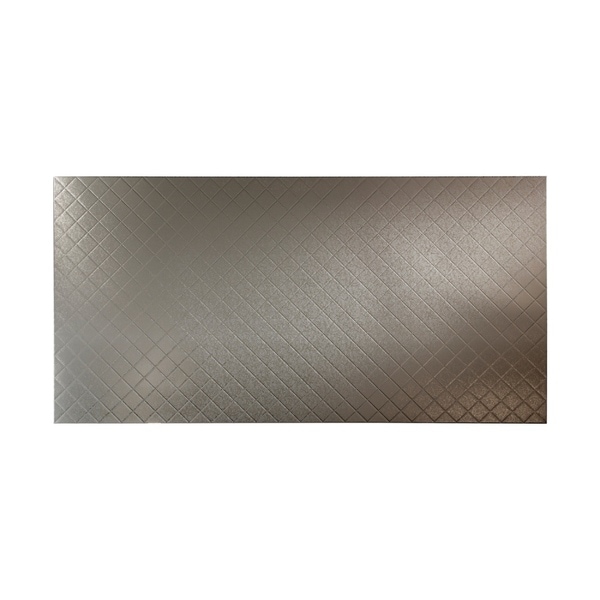 Fasade Vertical Ripple Galvanized Steel 4 foot x 8 foot Wall Panel