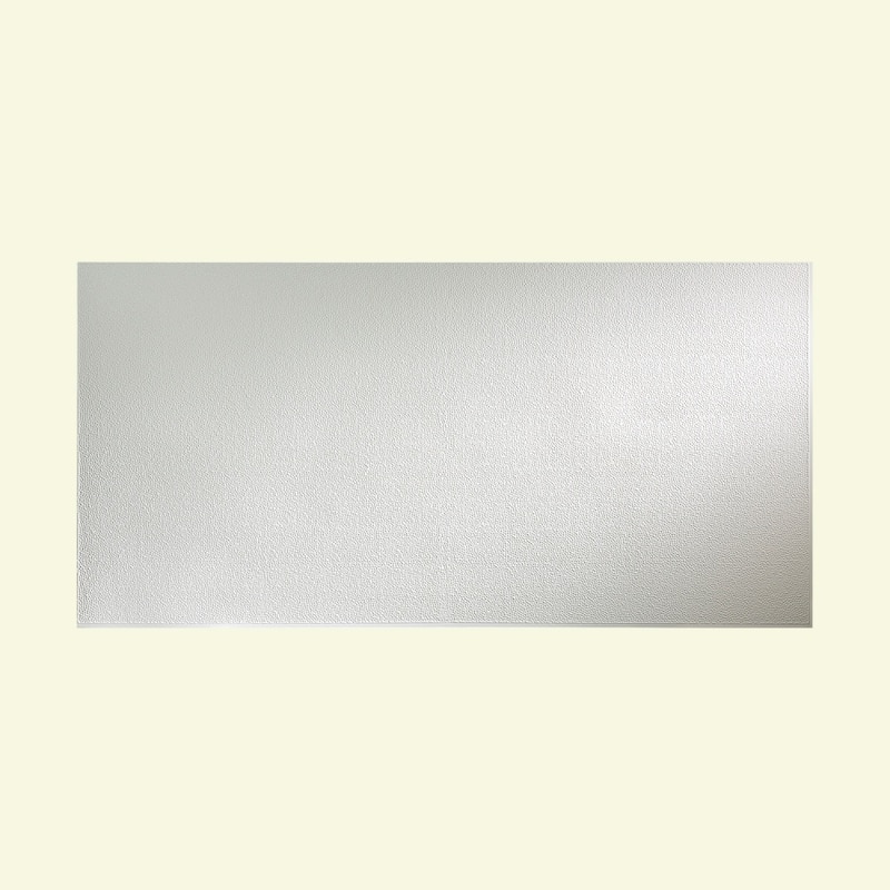 FASÄDE Hammered 4-foot x 8-foot PVC Wall Panel in Gloss White