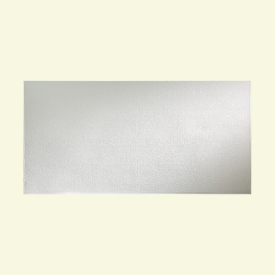 FASÄDE Hammered 4-foot x 8-foot PVC Wall Panel in Gloss White