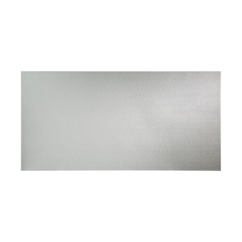 FASÄDE Hammered 4-foot x 8-foot PVC Wall Panel in Argent Silver