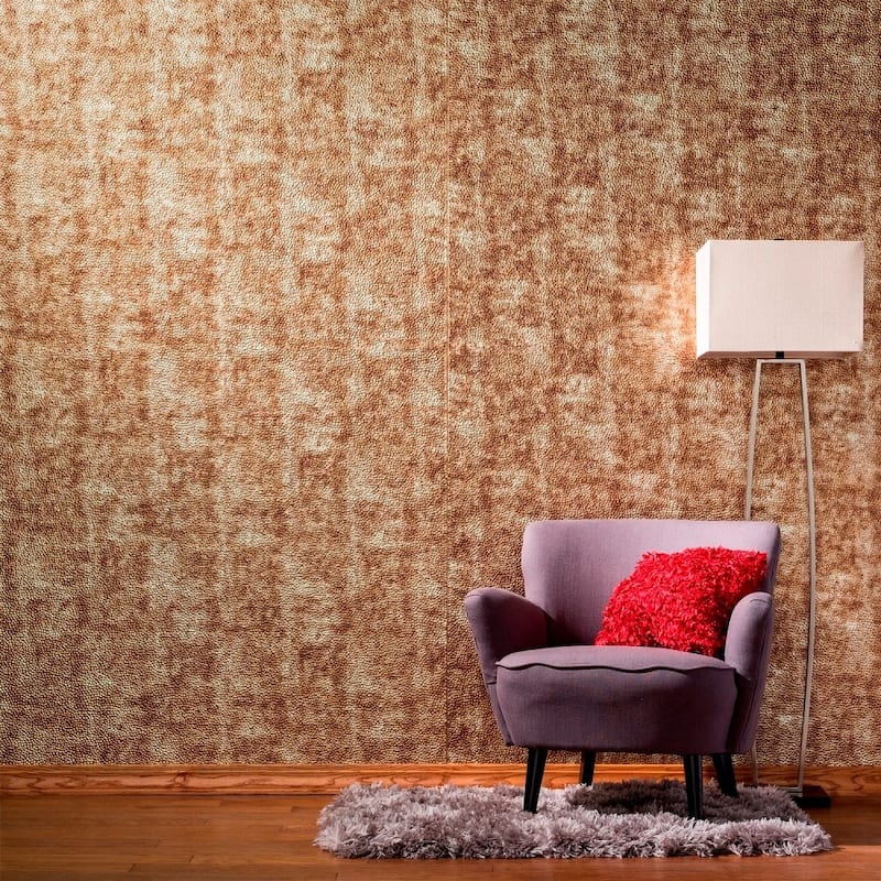 FASÄDE Hammered 4-foot x 8-foot PVC Wall Panel in Bermuda Bronze