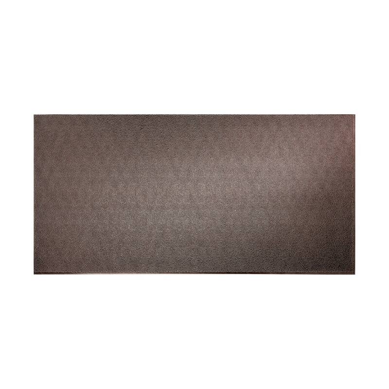 FASÄDE Hammered 4-foot x 8-foot PVC Wall Panel in Smoked Pewter