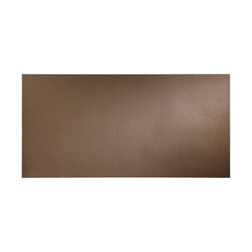 FASÄDE Hammered 4-foot x 8-foot PVC Wall Panel in Argent Bronze