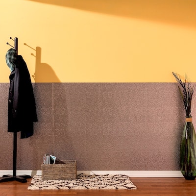 FASÄDE Hammered 4-foot x 8-foot PVC Wall Panel in Brushed Nickel