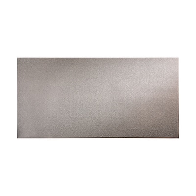 FASÄDE Hammered 4-foot x 8-foot PVC Wall Panel in Galvanized Steel