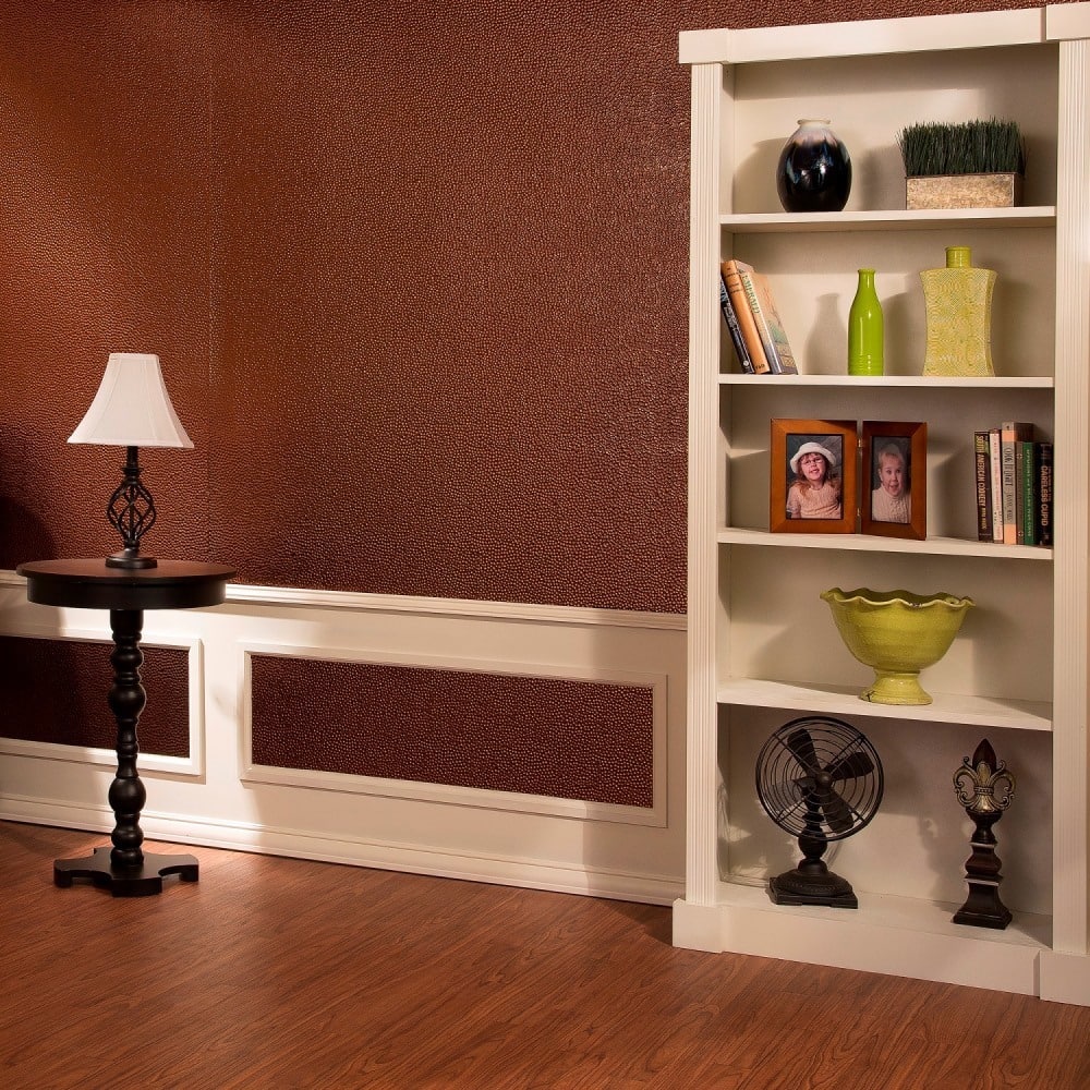 FASÄDE Hammered 4-foot x 8-foot PVC Wall Panel in Antique Bronze