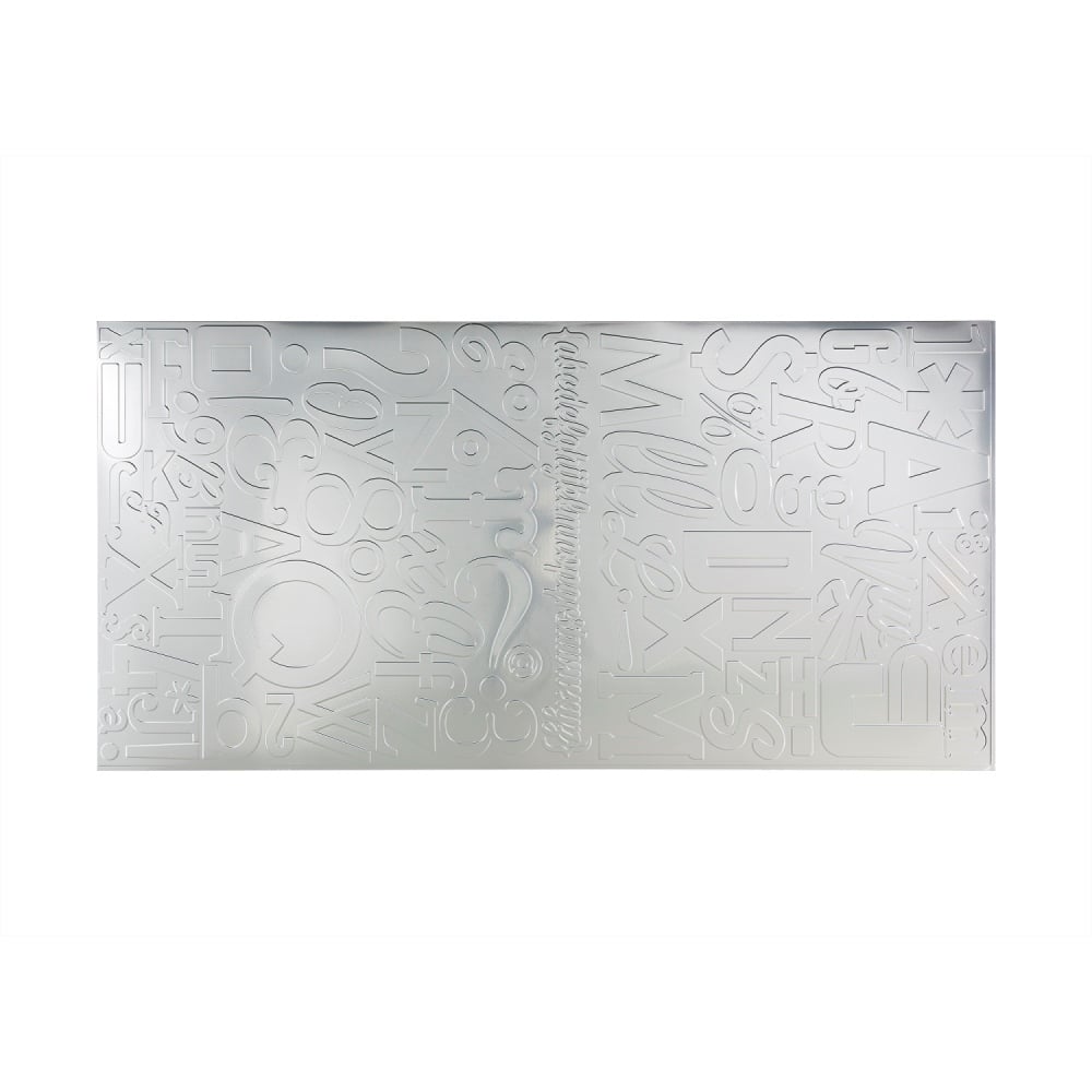 FASÄDE Alphabet 4-foot x 8-foot PVC Wall Panel in Brushed Aluminum